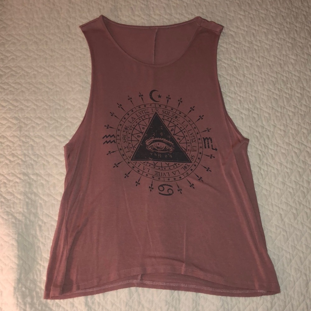 Nude Colored Print Tank